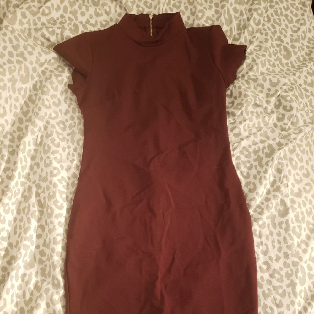 business dress w gold zipper